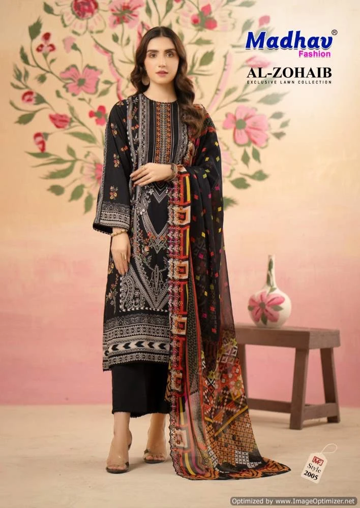 Madhav Al-Zohaib Vol 2 Cotton Wholesale Readymade Pakistani Salwar Suit Catalog — Wholesale Pakistani Suits, MPA wholesale from Surat — view 4